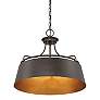 5_Quoizel Fairview 24" Wide Western Bronze Drum Pendant Light more views