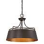 6_Quoizel Fairview 24" Wide Western Bronze Drum Pendant Light more views