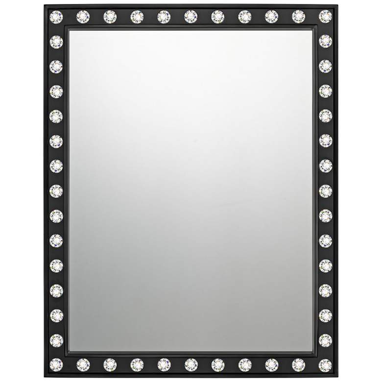 Image 1 Quoizel Fame Black 22 inch x 28 inch Rectangular Wall Mirror