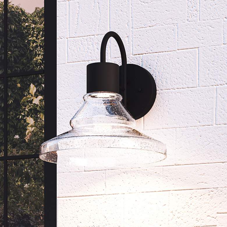 Image 1 Quoizel Felix 12.3" High Integrated LED Matte Black Outdoor Wall Light