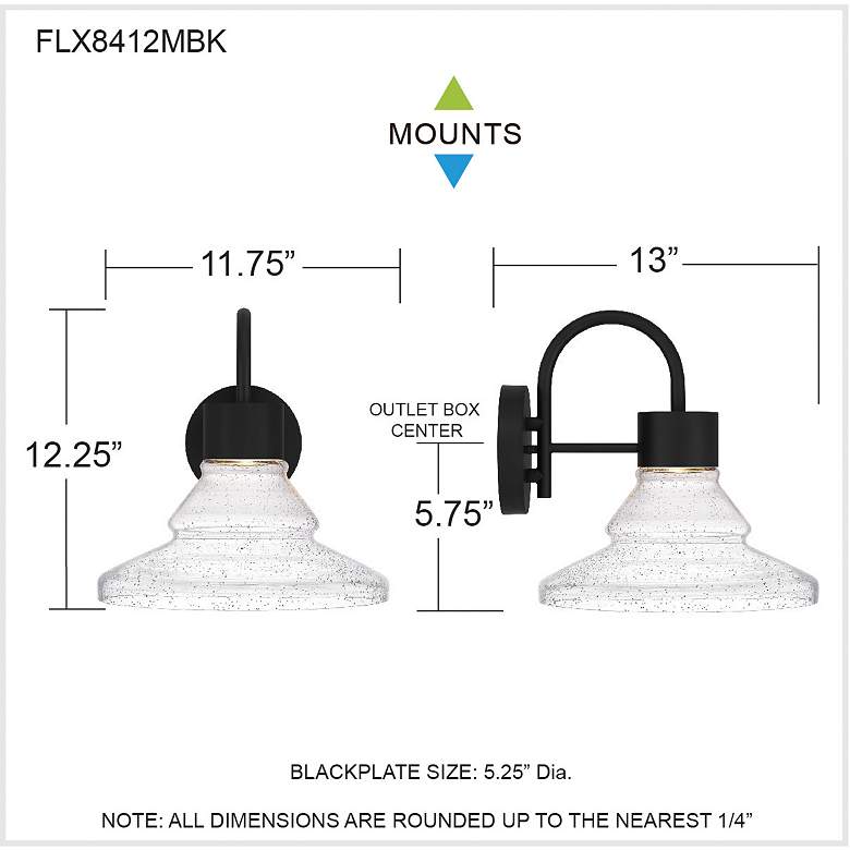Image 7 Quoizel Felix 12.3" Integrated LED Matte Black Outdoor Wall Light more views