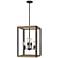 Quoizel Finn 16" Wide Rustic Black 4-Light Foyer Pendant