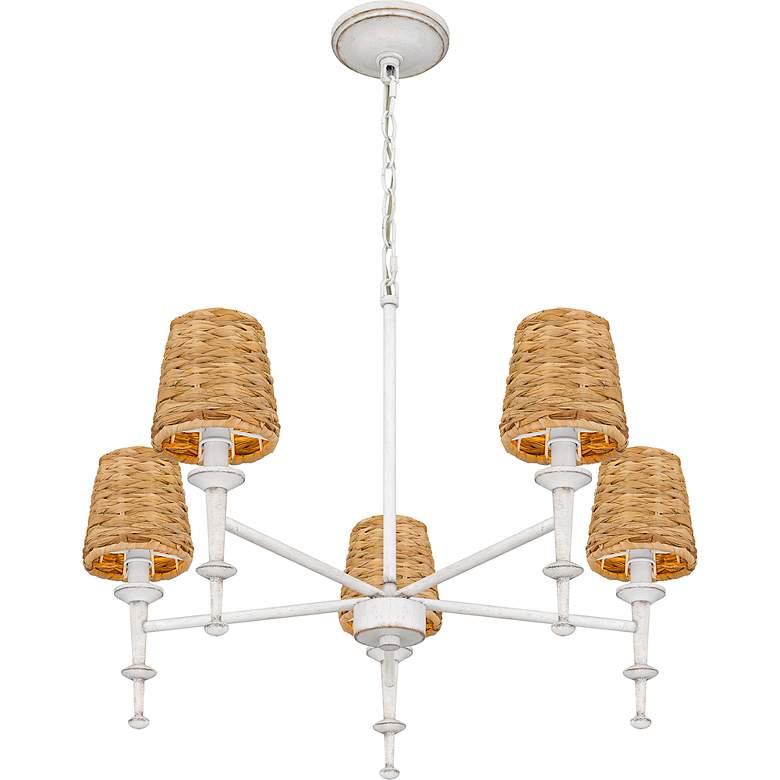 Image 5 Quoizel Flannery 26" Wide Antique White 5-Light Chandelier more views
