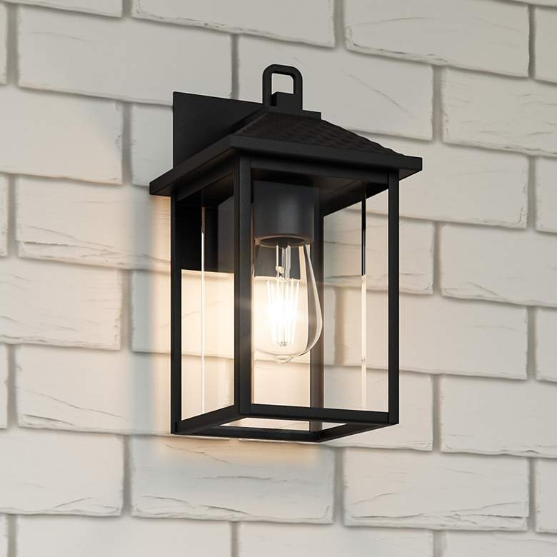 Image 2 Quoizel Fletcher 11" High Earth Black Outdoor Wall Light
