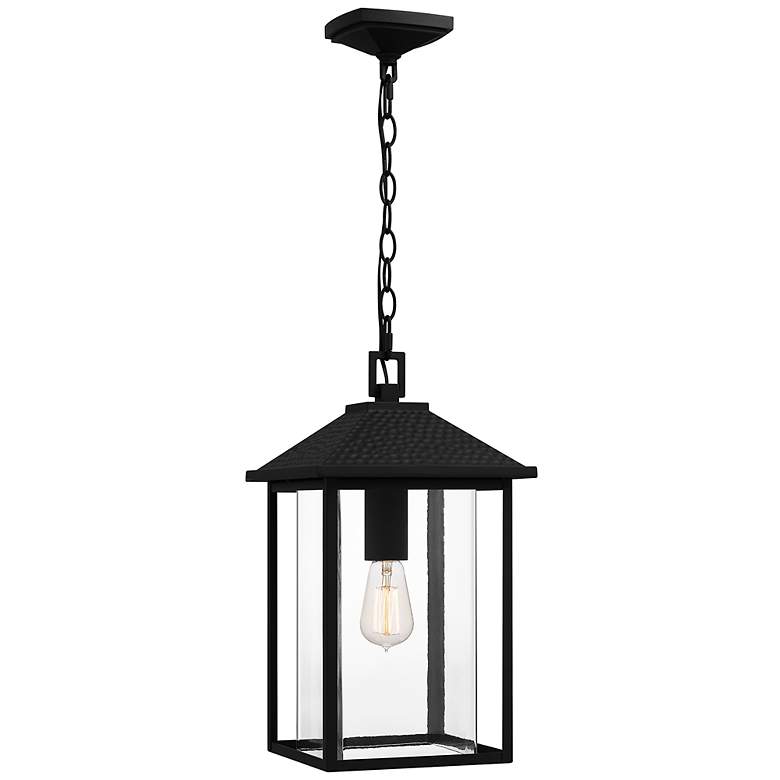 Image 3 Quoizel Fletcher 17 3/4"H Earth Black Outdoor Hanging Light