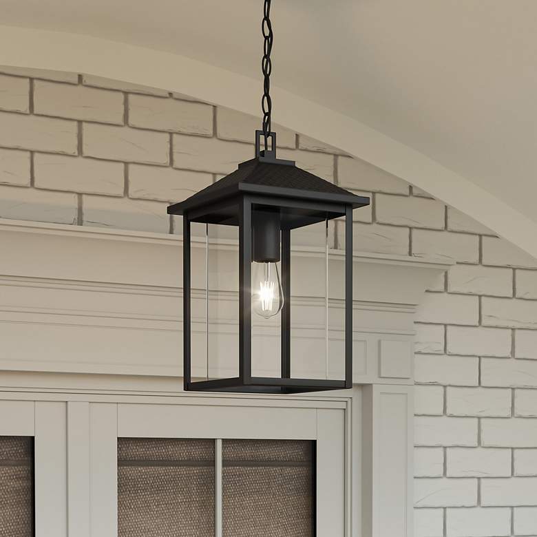 Image 2 Quoizel Fletcher 17 3/4"H Earth Black Outdoor Hanging Light