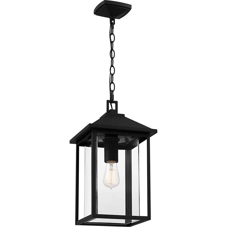 Image 5 Quoizel Fletcher 17 3/4"H Earth Black Outdoor Hanging Light more views