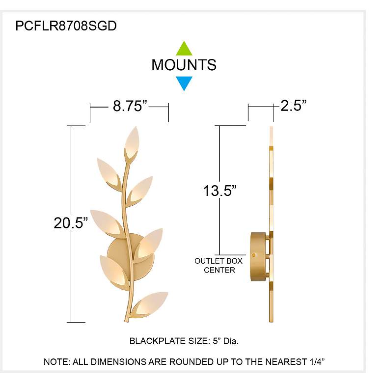 Image 6 Quoizel Flores 20 1/2" High LED Soft Gold Wall Sconce more views
