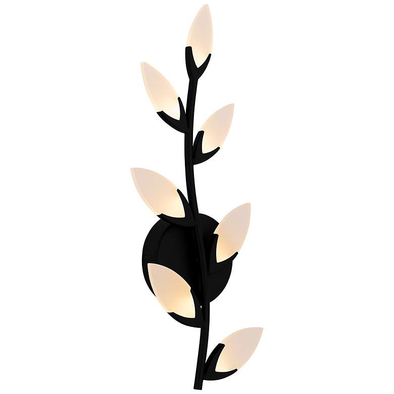 Image 1 Quoizel Flores 20 1/2"H Matte Black 7-Light LED Wall Sconce