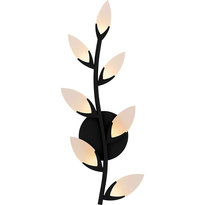 Image 3 Quoizel Flores 20 1/2"H Matte Black 7-Light LED Wall Sconce more views