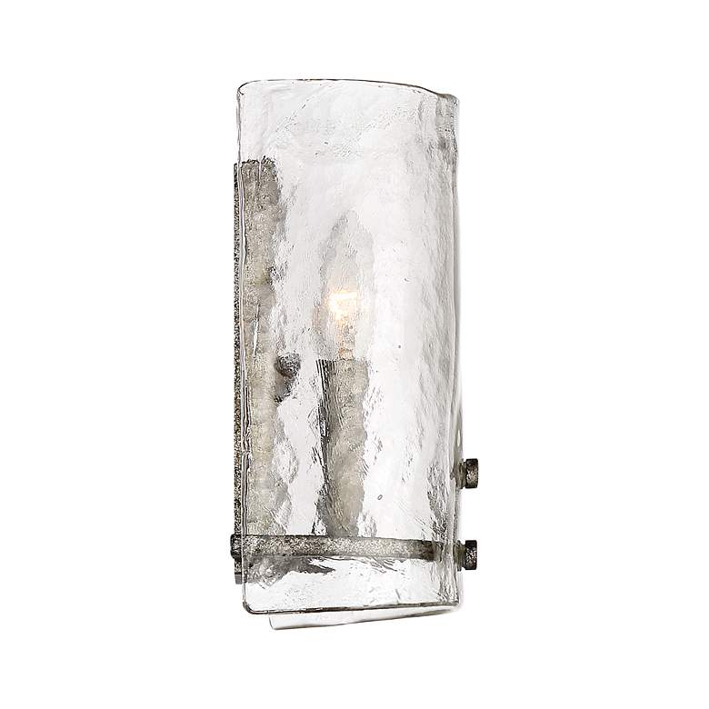 Image 3 Quoizel Fortress 10" High Mottled Silver Wall Sconce more views