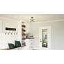 3_Quoizel Fortress 16" Wide 3-Light Earth Black Semi-Flush Ceiling Light more views
