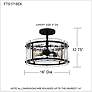7_Quoizel Fortress 16" Wide 3-Light Earth Black Semi-Flush Ceiling Light more views