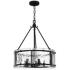 Quoizel Fortress 20 1/2" Wide Earth Black 5-Light Pendant