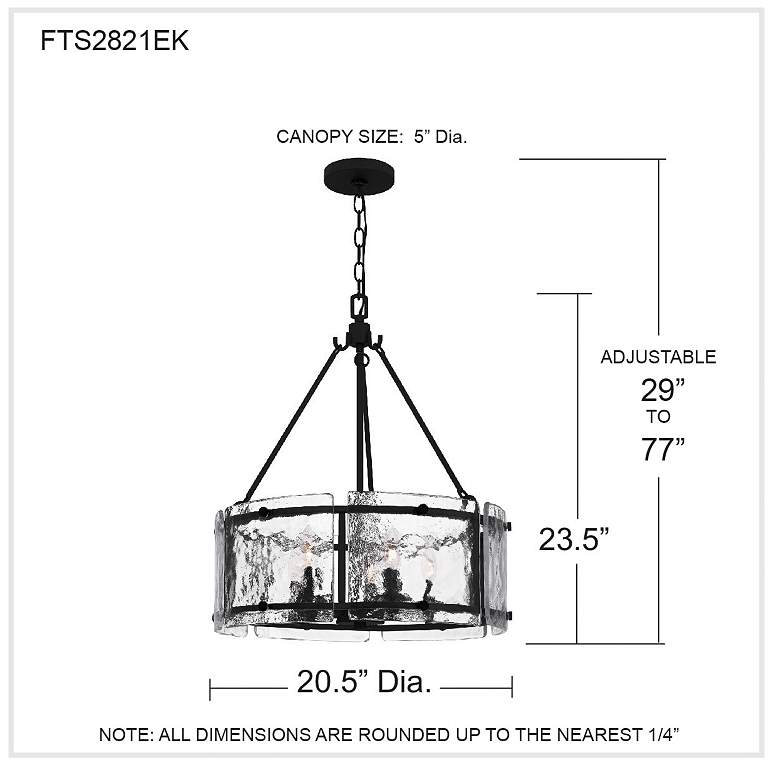 Image 7 Quoizel Fortress 20 1/2" Wide Earth Black 5-Light Pendant more views