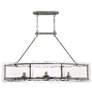 4_Quoizel Fortress 39" Wide Mottled Silver 6-Light Oval Chandelier more views
