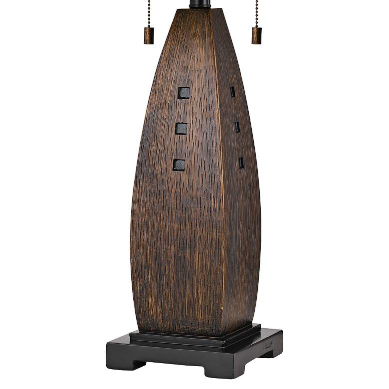 Image 3 Quoizel Fulton 26 1/2" Mission Bronze Tiffany-Style Shade Table Lamp more views