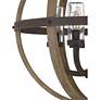 6_Quoizel Fusion 24 3/4" Wide Black and Wood 6-Light Pendant Light more views