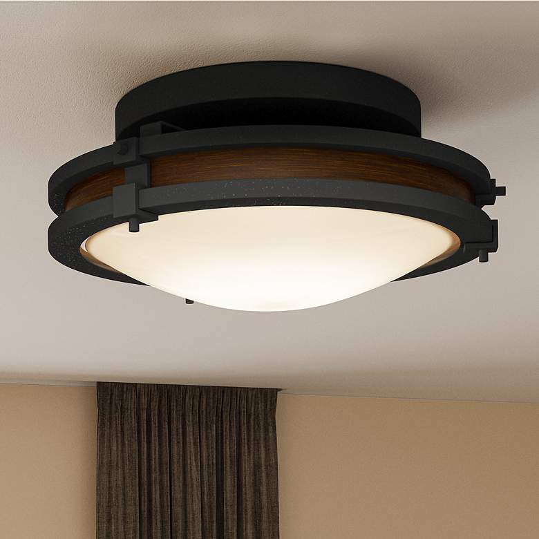 Image 2 Quoizel Gainsborough 15" Wide Natural Iron Ceiling Light