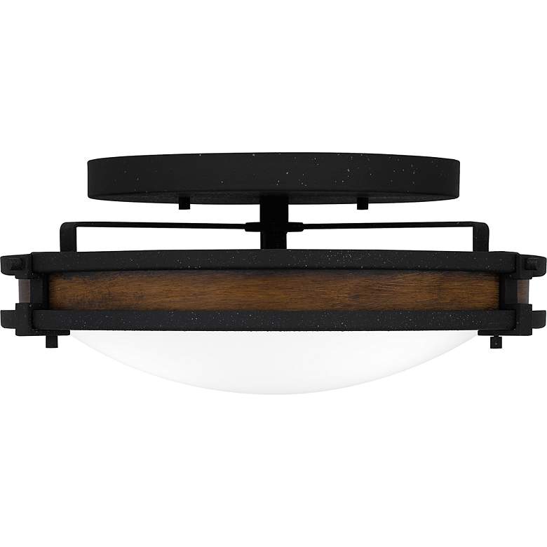Image 5 Quoizel Gainsborough 15" Wide Natural Iron Ceiling Light more views