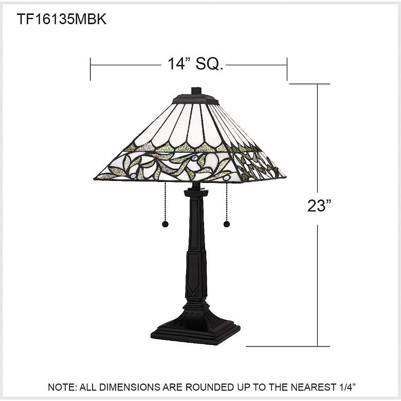 Image 6 Quoizel Galahad Matte Black Tiffany Accent Table Lamp more views
