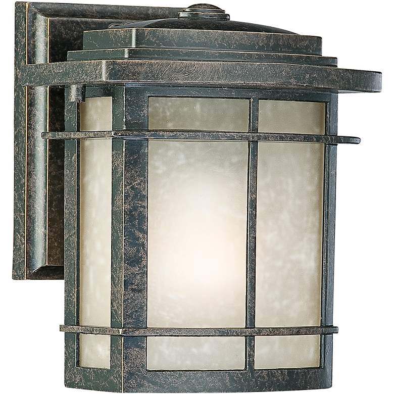 Image 1 Quoizel Galen Bronze 7 1/2 inch High Outdoor Wall Lantern