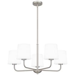 Quoizel Gallagher 28" Wide Brushed Nickel 5-Light Chandelier