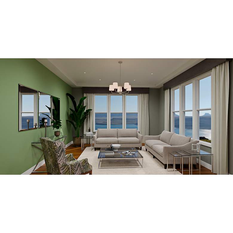 Image 3 Quoizel Gallagher 28" Wide Brushed Nickel 5-Light Chandelier more views