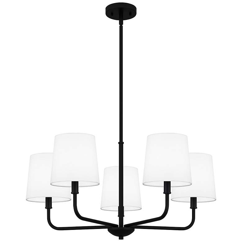 Image 1 Quoizel Gallagher 28" Wide Matte Black 5-Light Chandelier