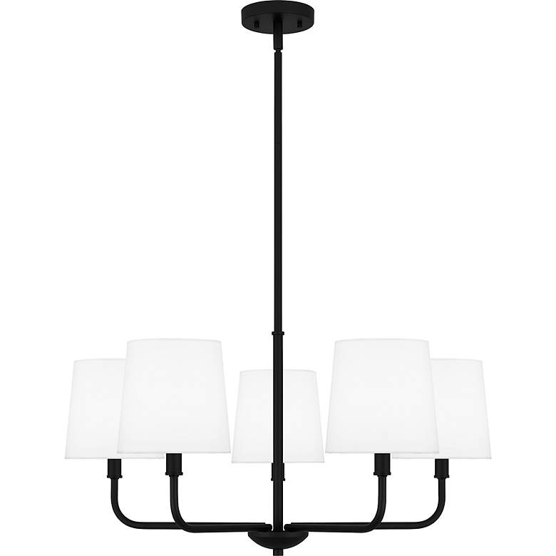 Image 3 Quoizel Gallagher 28" Wide Matte Black 5-Light Chandelier more views