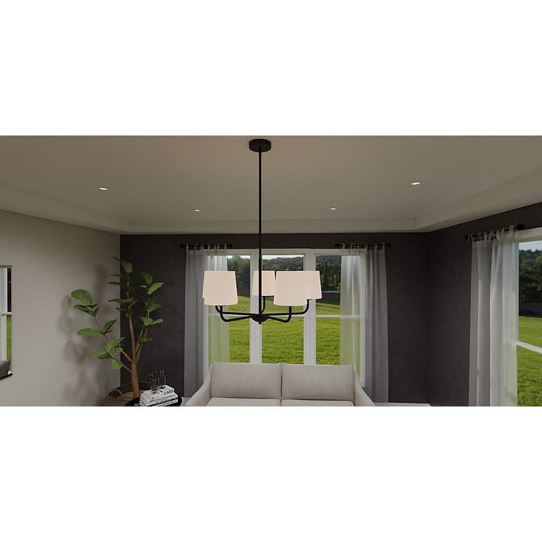 Image 4 Quoizel Gallagher 28" Wide Matte Black 5-Light Chandelier more views