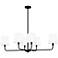Quoizel Gallagher 42"W Matte Black 6-Light Island Chandelier