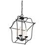 Quoizel Gallery 14" W 4-Light Royal Ebony Cage Chandelier