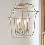 1_Quoizel Gallery 14" Wide Century Silver Leaf 4-Light Pendant
