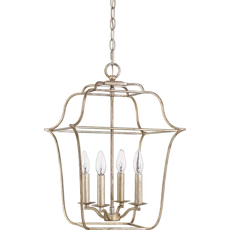 Image 5 Quoizel Gallery 14" Wide Century Silver Leaf 4-Light Pendant more views