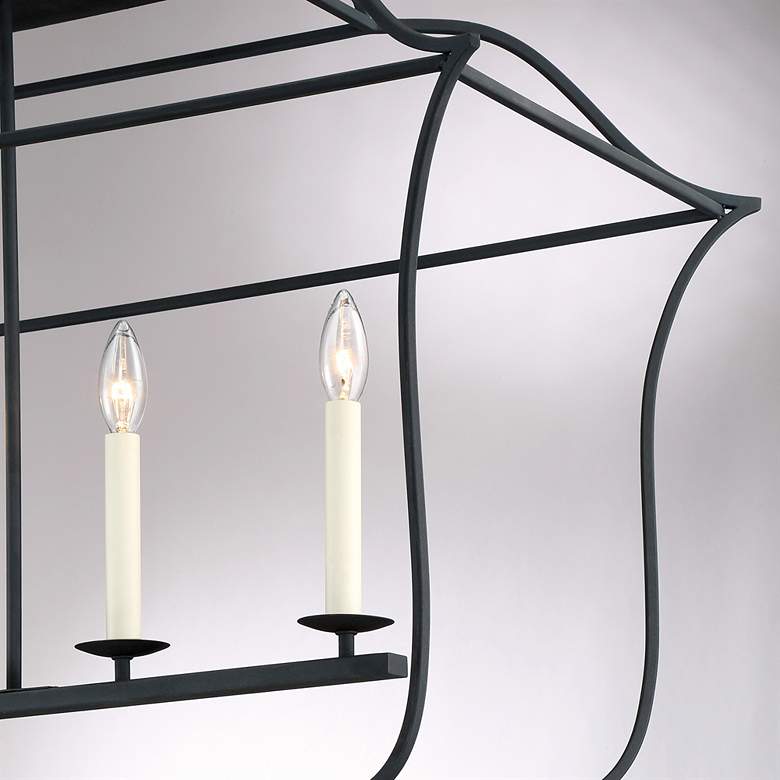 Image 3 Quoizel Gallery 48"W 6-Light Royal Ebony Island Chandelier more views