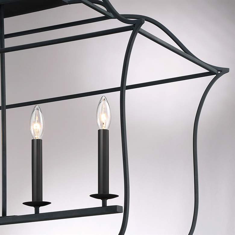 Image 7 Quoizel Gallery 48"W 6-Light Royal Ebony Island Chandelier more views