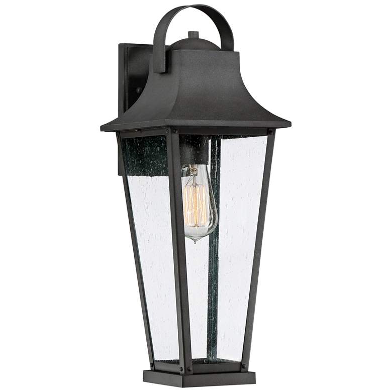 Image 1 Quoizel Galveston 19 1/4"H Mottled Black Outdoor Wall Light
