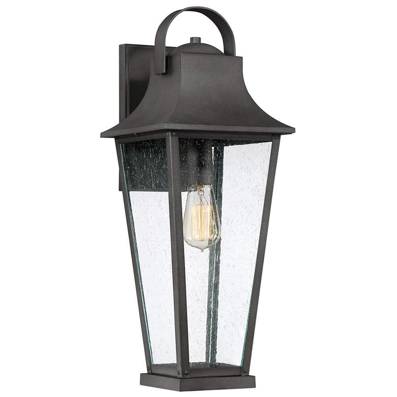 Image 1 Quoizel Galveston 22" High Mottled Black Outdoor Wall Light
