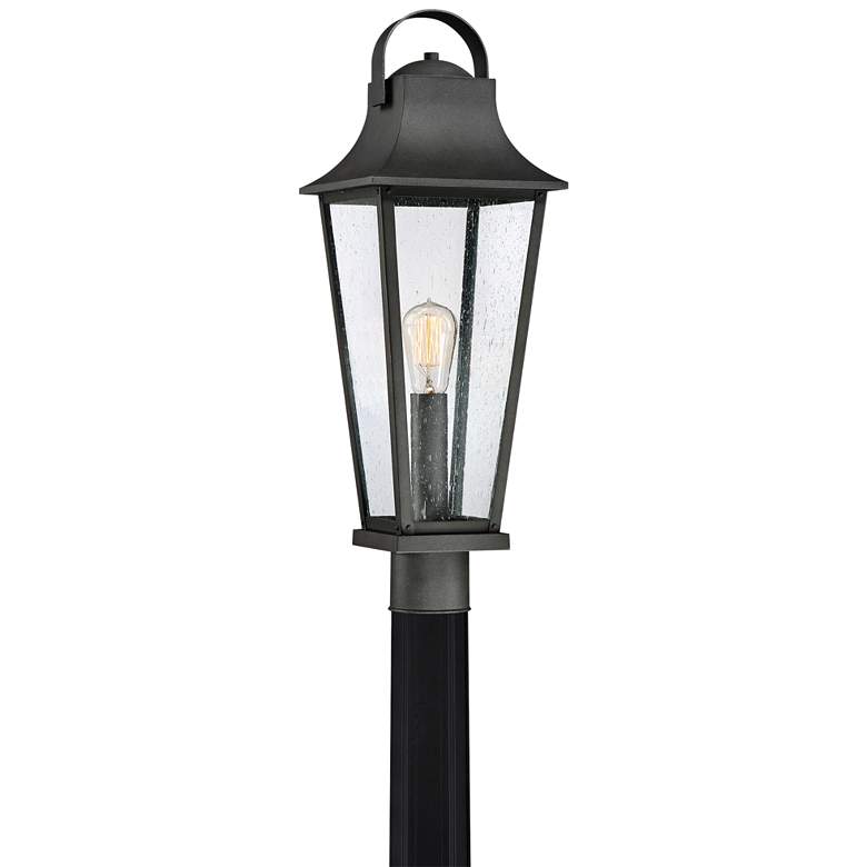 Image 1 Quoizel Galveston 24 1/2"H Mottled Black Outdoor Post Light