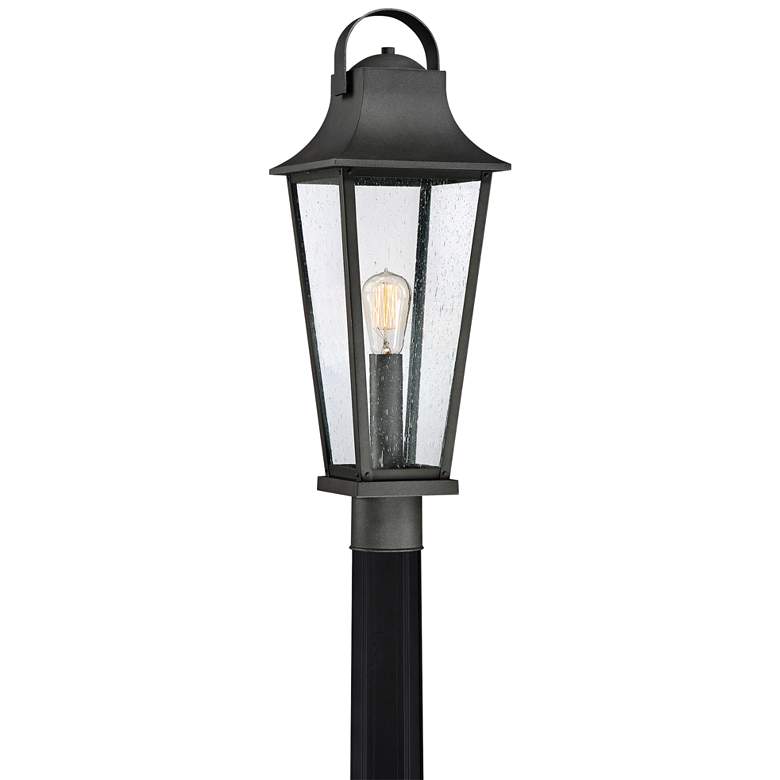 Image 1 Quoizel Galveston 24 1/2 inchH Mottled Black Outdoor Post Light