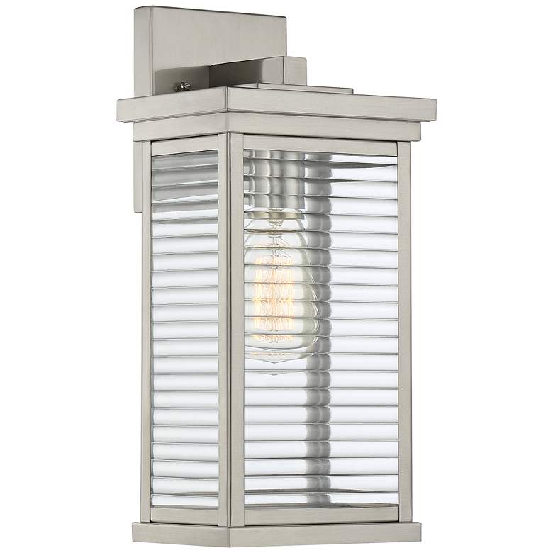 Image 1 Quoizel Gardner 14 1/2"H Stainless Steel Outdoor Wall Light
