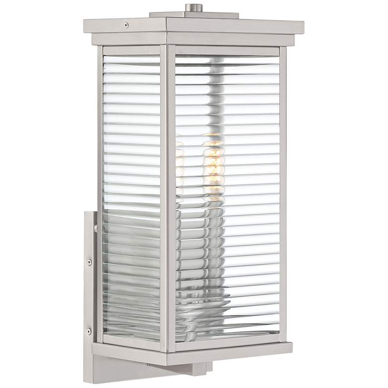Image 1 Quoizel Gardner 17 1/4"H Stainless Steel Outdoor Wall Light
