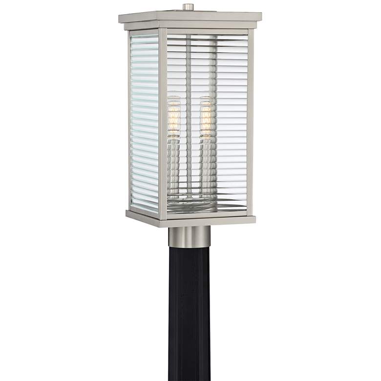 Image 1 Quoizel Gardner 17 3/4"H Stainless Steel Outdoor Post Light