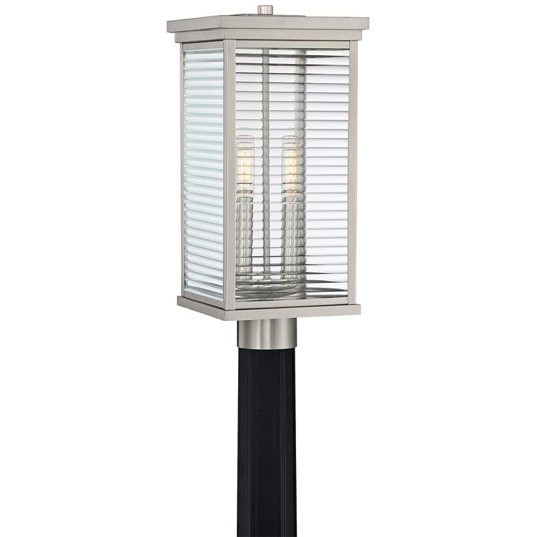 Image 1 Quoizel Gardner 17 3/4 inchH Stainless Steel Outdoor Post Light