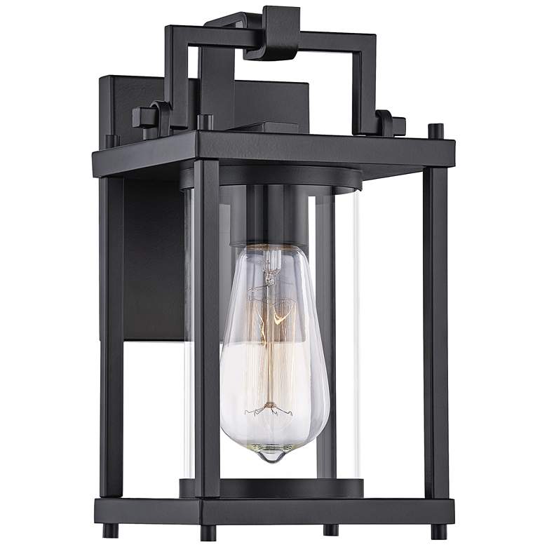 Image 1 Quoizel Garrett 10 1/2" High Matte Black Outdoor Wall Light