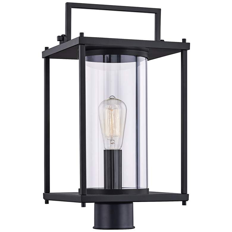 Image 1 Quoizel Garrett 17 1/2 inch High Matte Black Outdoor Post Light