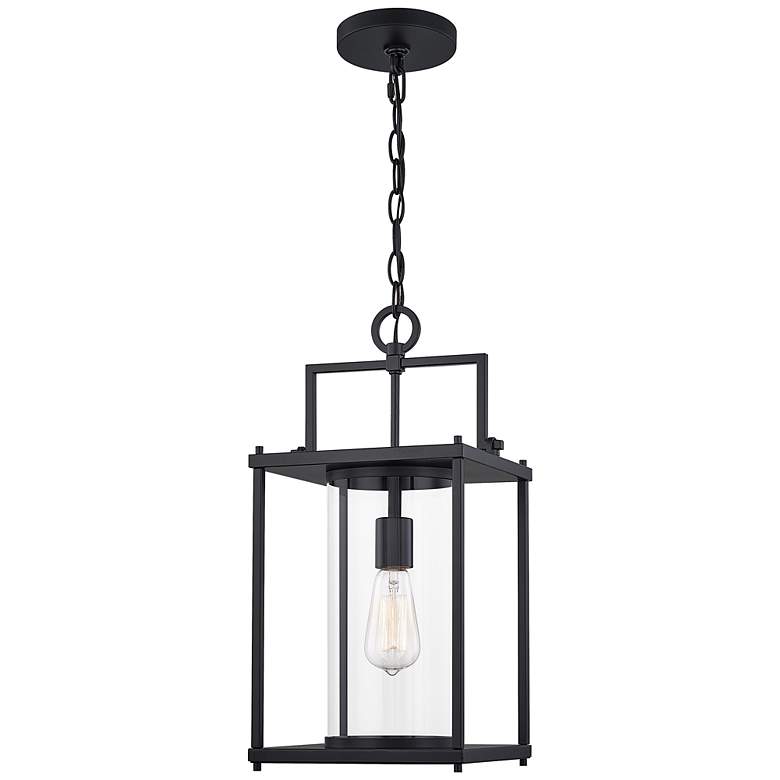 Image 1 Quoizel Garrett 18 3/4"H Matte Black Outdoor Hanging Light