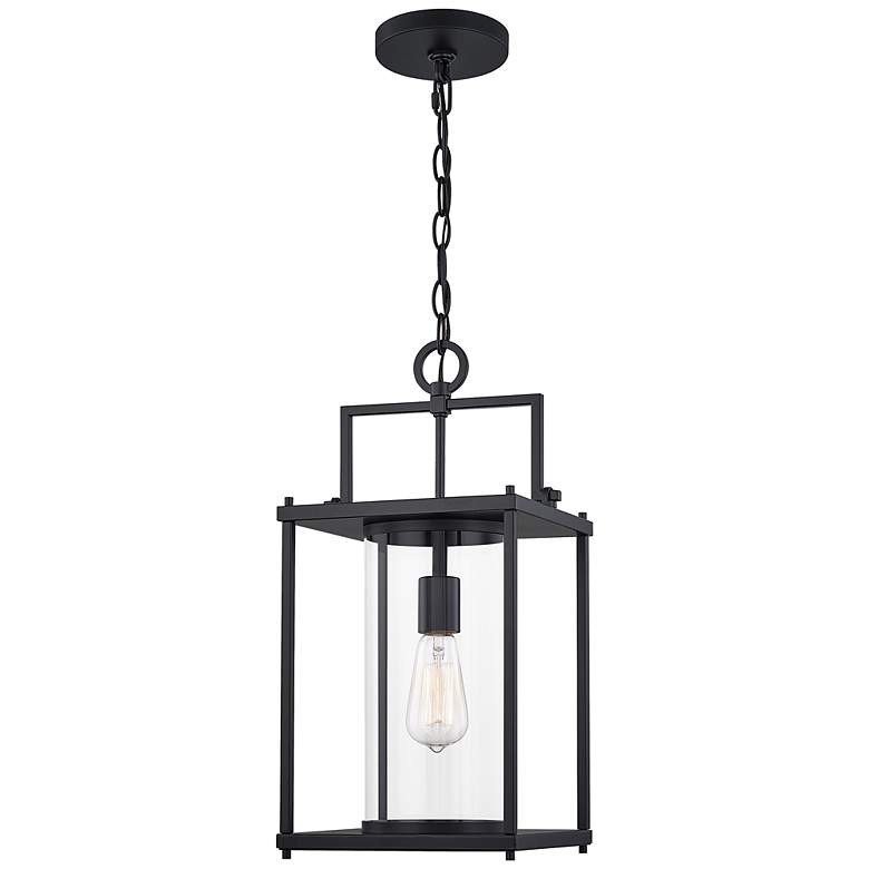 Image 1 Quoizel Garrett 18 3/4 inchH Matte Black Outdoor Hanging Light