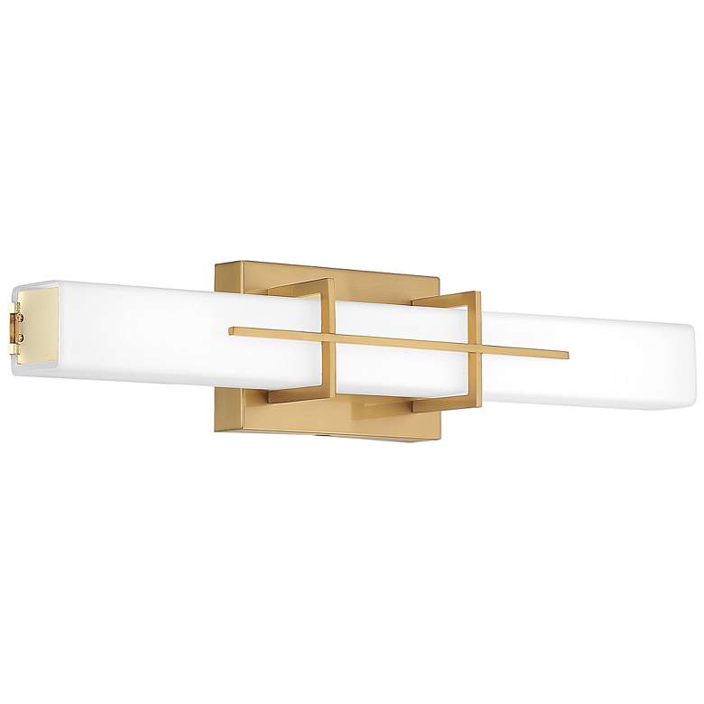 Image 3 Quoizel Gemini 22 1/2" Wide Aged Brass LED Bath Light more views